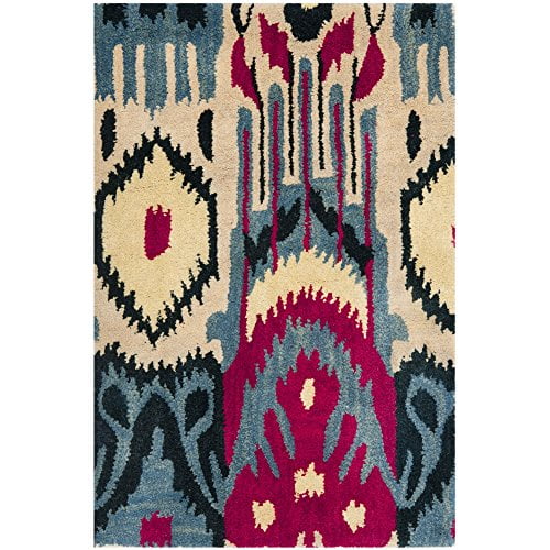 2' x 3' Safavieh Ikat Collection IKT466A Handmade Premium Wool Accent Rug Beige Blue 2' x 3' Safavieh Ikat Collection IKT466A Handmade Premium Wool Accent Rug Beige Blue